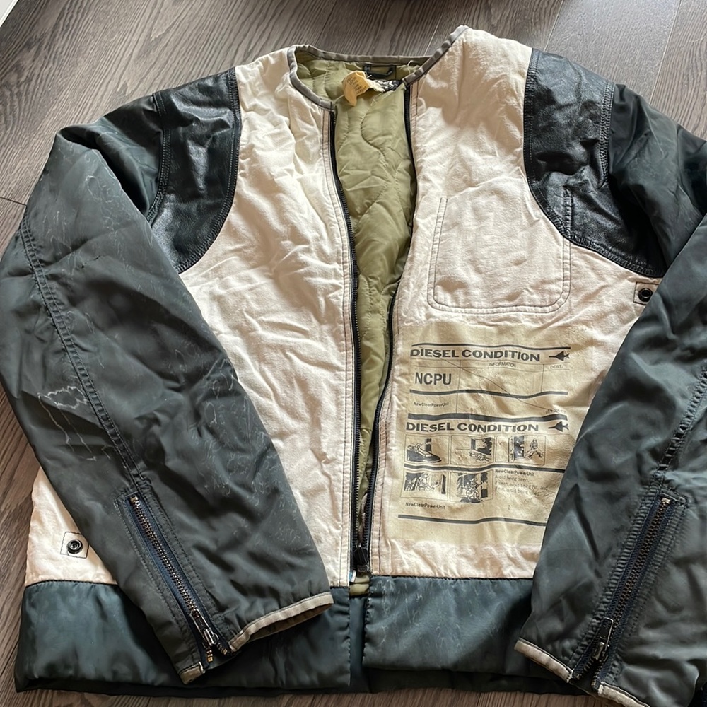 XXL Diesel bomber jacket with matching and removable vest.